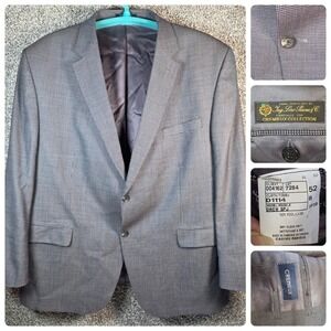 Daniel Cremieux Loro Piana Collection Sport Coat Blazer 52R Houndstooth Wool